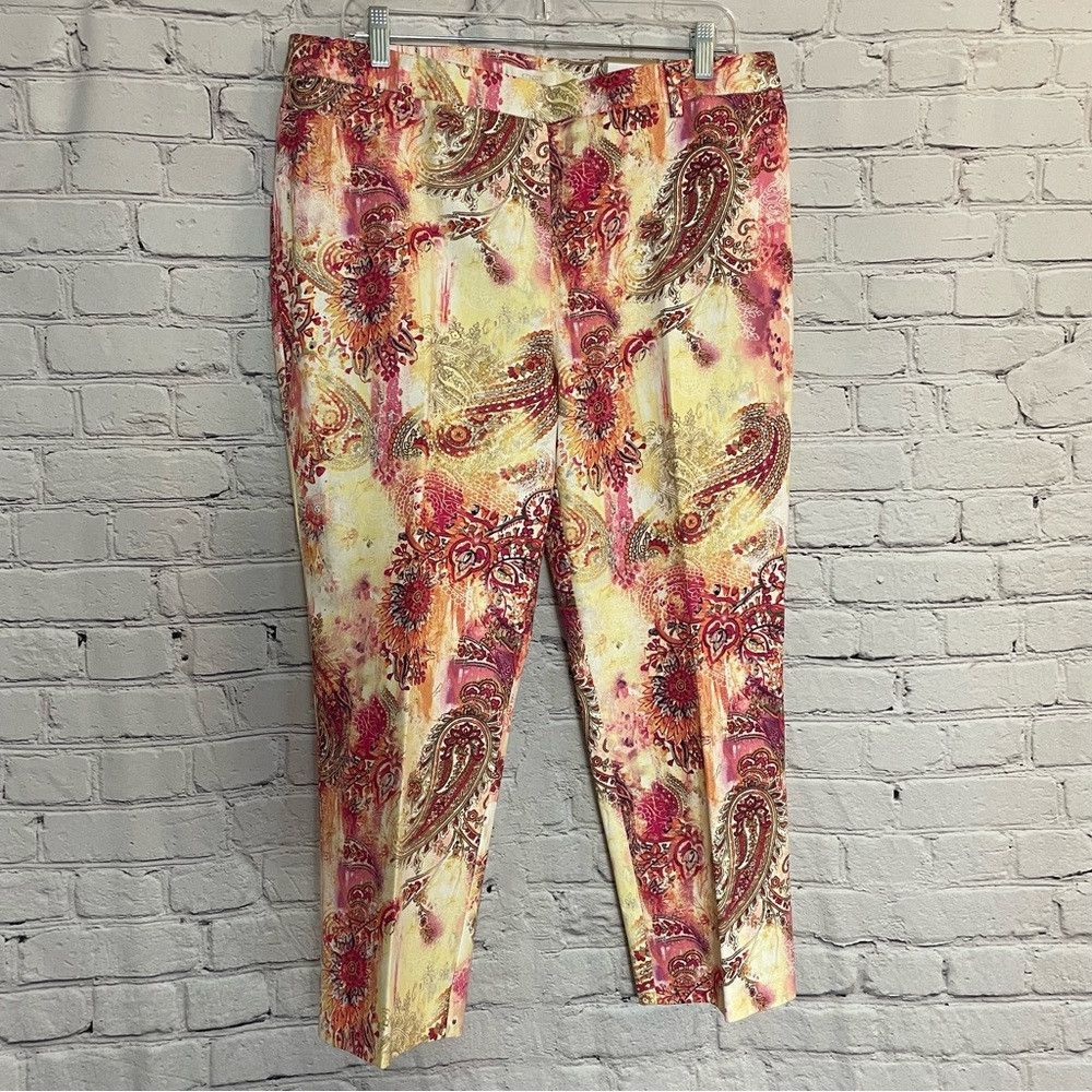 Chicos NWT New $89 Chico's Exotic Paisley Skimmer Pants Size 2.5 U Size 36" / US 14 / IT 50 - 2 Thumbnail
