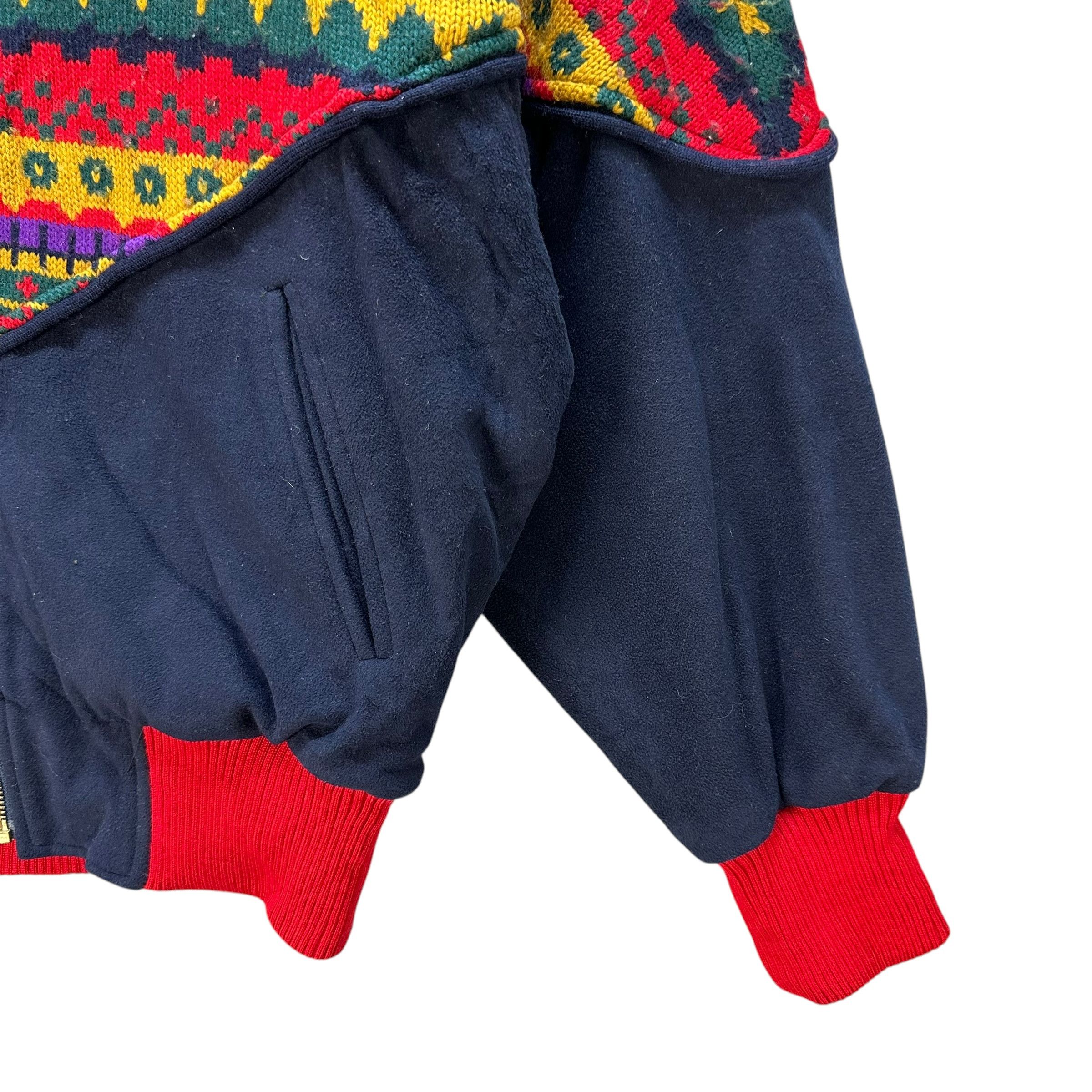 Vintage ENRICODOMANI Native Design Hooded Fleece Jacket #A79-1907 Size M / US 6-8 / IT 42-44 - 5 Thumbnail