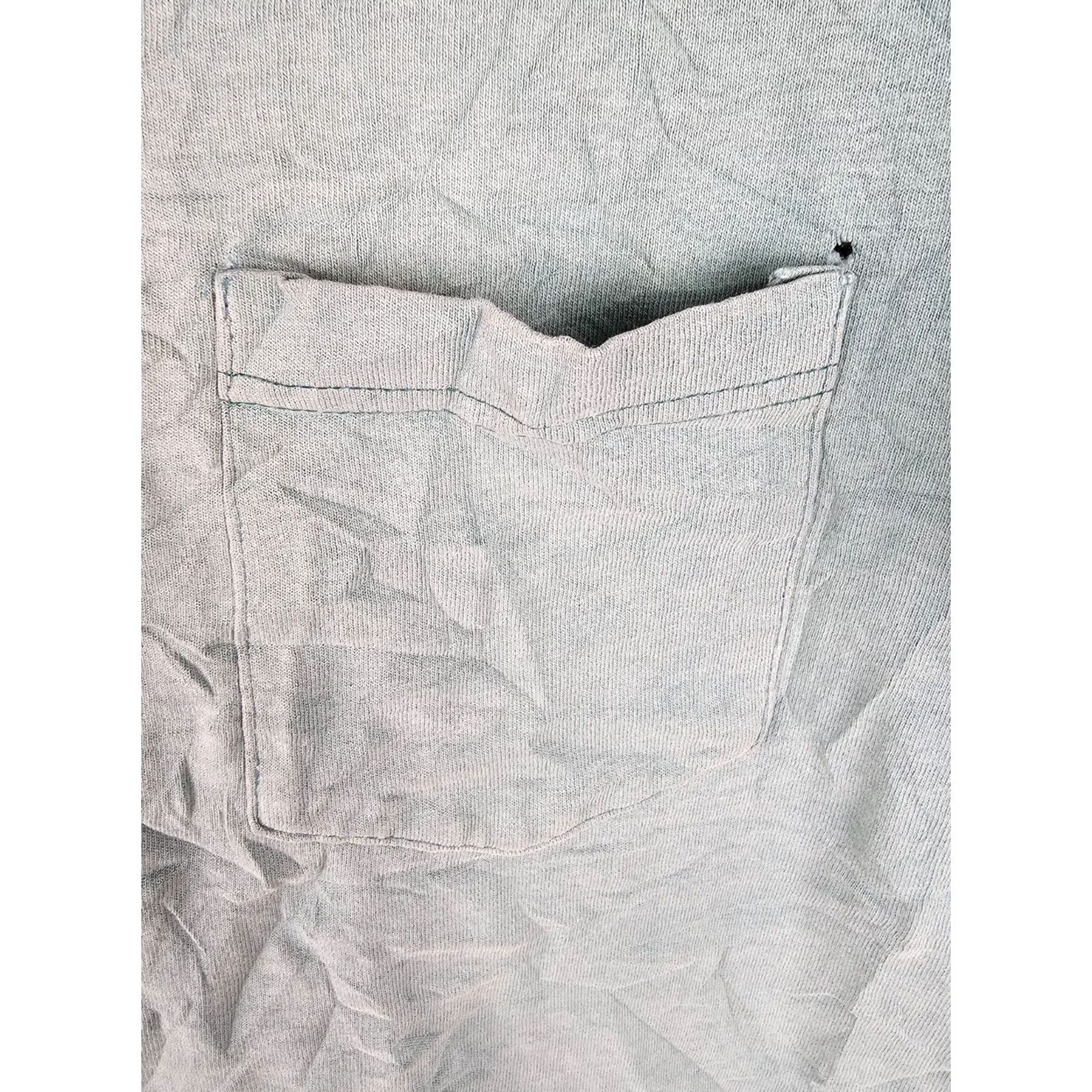 Vintage VINTAGE UNBRANDED T-SHIRT GREEN COTTON ONE POCKET SUN FADED SZ LARGE WOMENS OR MENS? Size US L / EU 52-54 / 3 - 3 Thumbnail