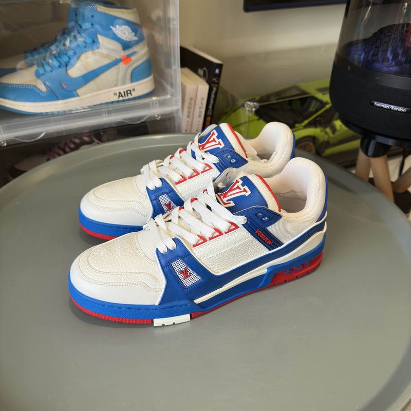 Louis Vuitton Louis Vuitton Trainer Color-Blocked Fashion Sneakers 0079 Size US 9 / EU 42 - 1 Thumbnail