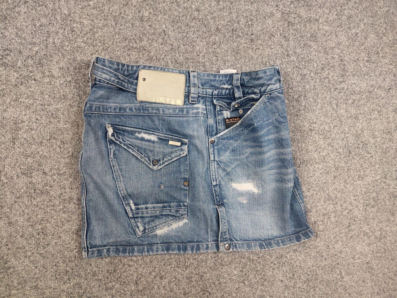 G-Star G-Star Raw Vintage Y2K Style Distressed Exper Mini Skirt Size 29" - 9 Thumbnail