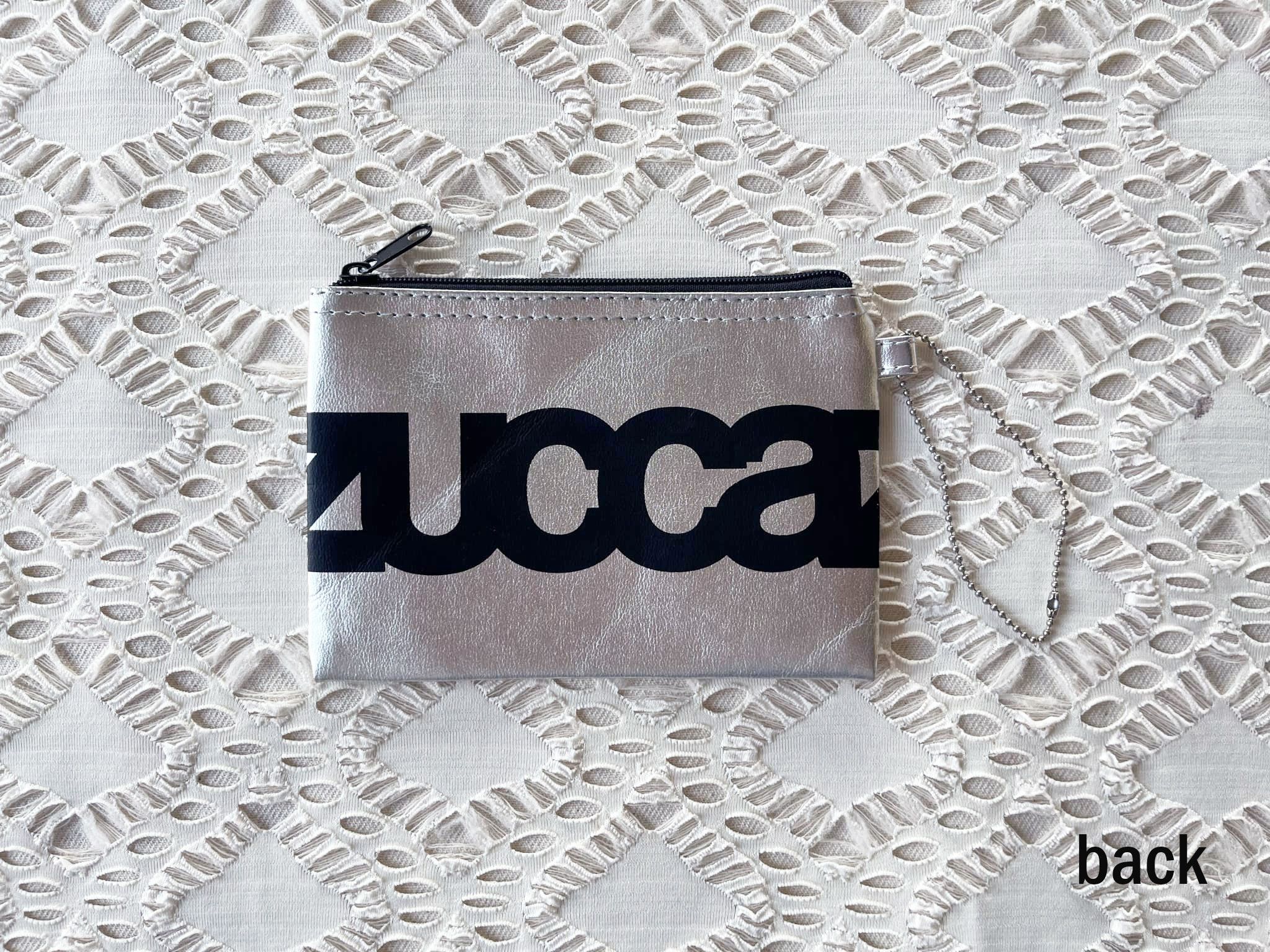Zucca ZUCCA Silver metallic coin purse with black logo printed Size ONE SIZE - 4 Thumbnail