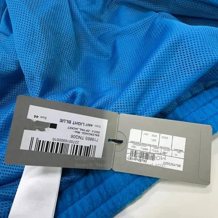 Balenciaga Balenciaga Blue Long Sleeve Zip Jacket. Size US L / EU 52-54 / 3 - 7 Thumbnail