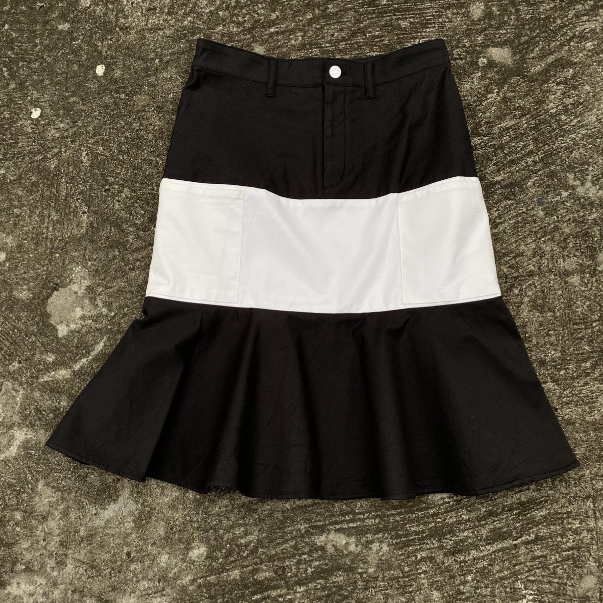Tsumori Chisato TSUMORI CHISATO Black and White Panel Flare Skirt Size 29" - 6 Thumbnail