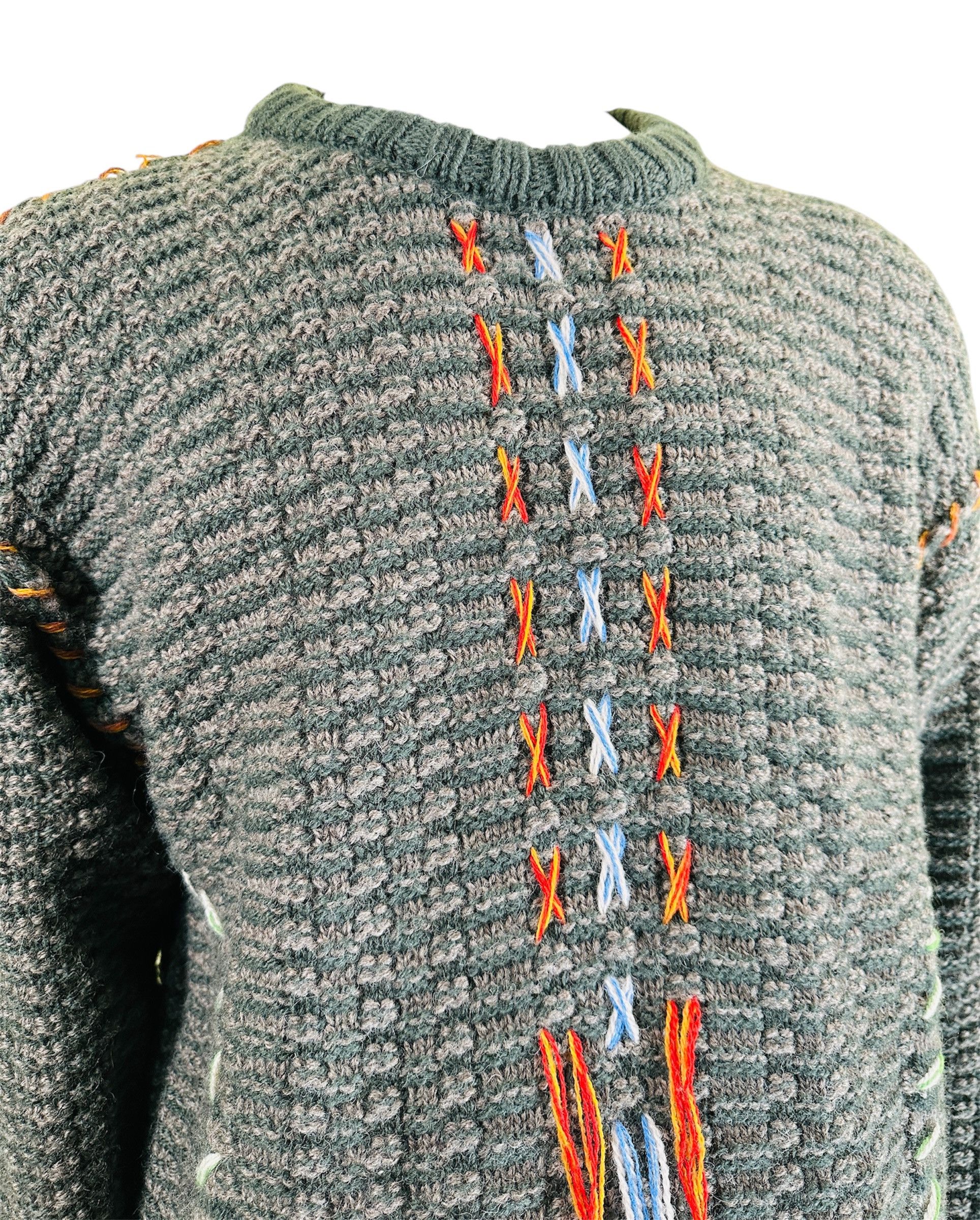 Henrik Vibskov Hang Out Knit Sweat - Moss Green Melange Size L / US 10 / IT 46 - 6 Thumbnail