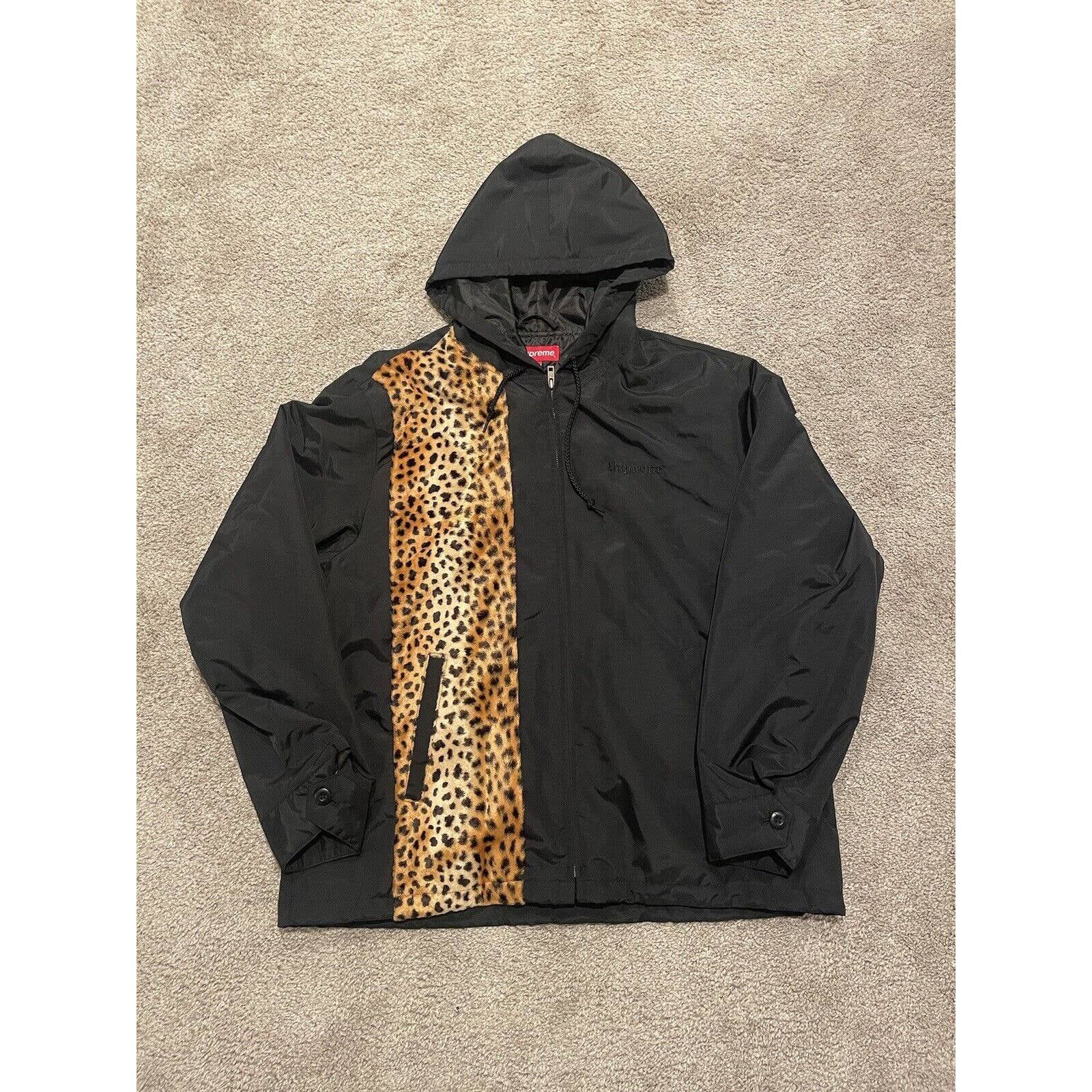 Supreme SUPREME Cheetah Print Jacket BLACK Size Large Windbreaker ...