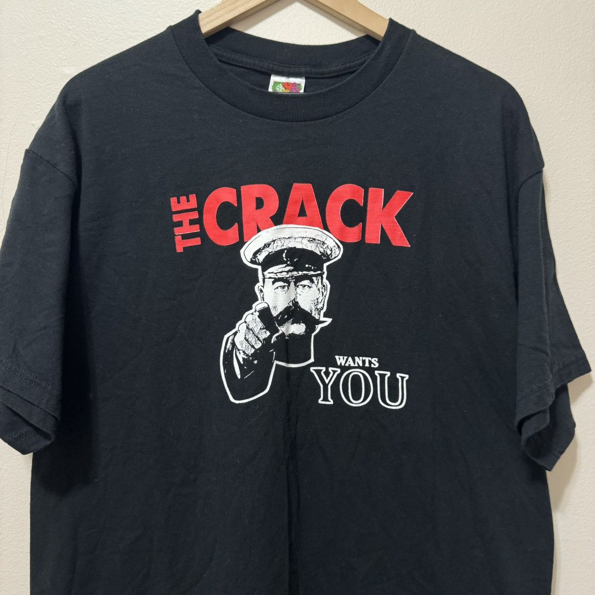 image of Band Tees Vintage The Crack Wants You Punk Rock Band Shirt in Black, Men's (Size XL)