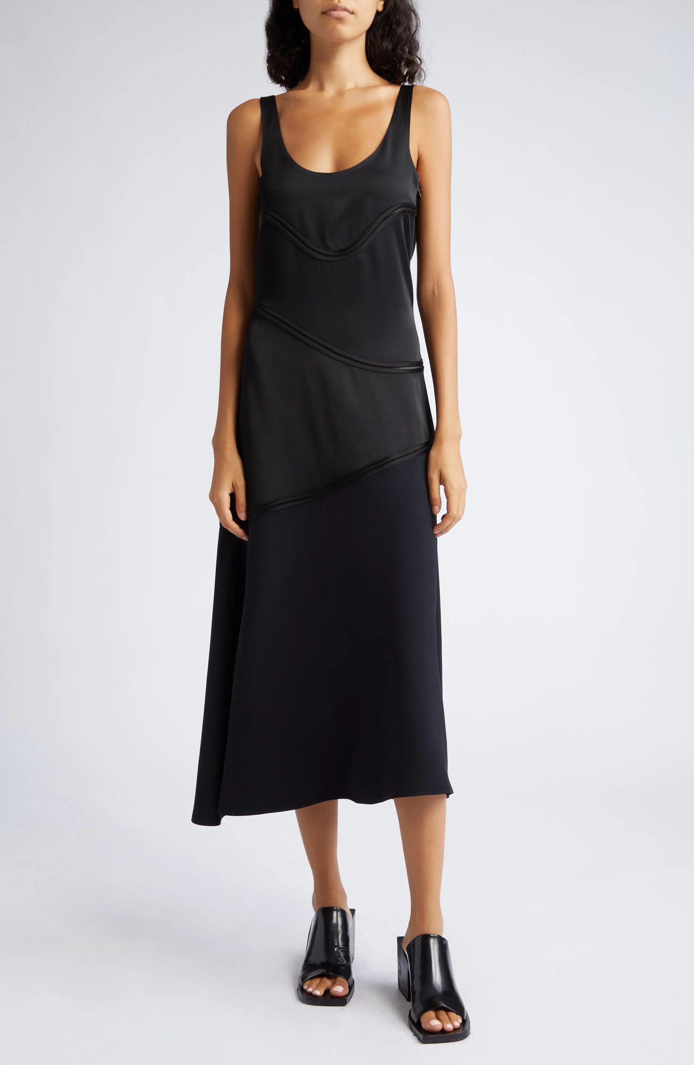 Jil Sander o1y0925 Sleeveless Midi Dress in Black Size XS / US 0-2 / IT 36-38 - 3 Thumbnail