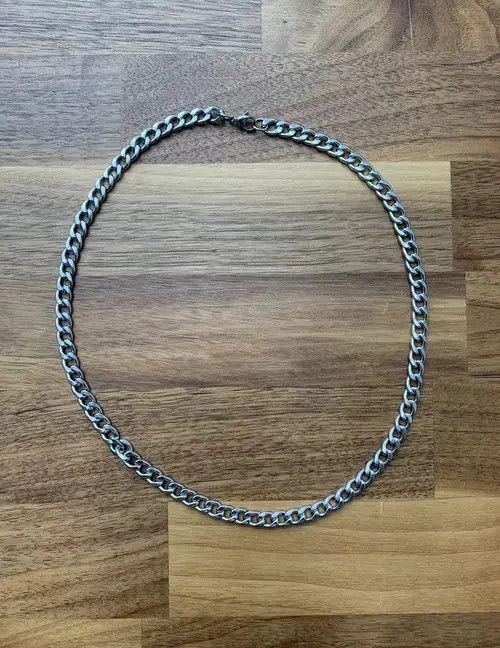 Jewelry Silver Chain - Cuban Style Size ONE SIZE - 2 Thumbnail