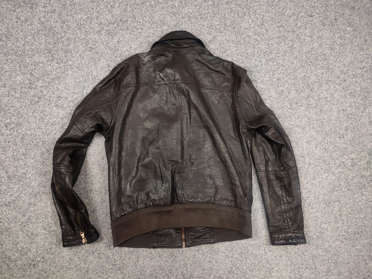 Brian Dales Brian Dales Dark Brown leather Zip Pocket Vintage Jacket Size US M / EU 48-50 / 2 - 11 Thumbnail