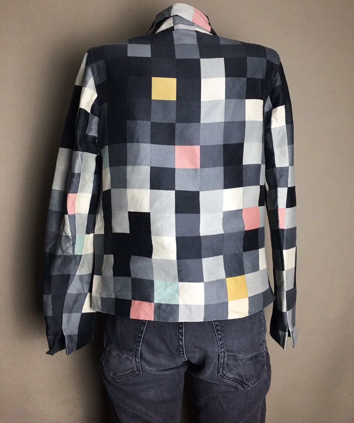 Salvatore Ferragamo Salvatore Ferragamo Checkered Wool Silk Jacket EU36 US6 Size M / US 6-8 / IT 42-44 - 5 Thumbnail
