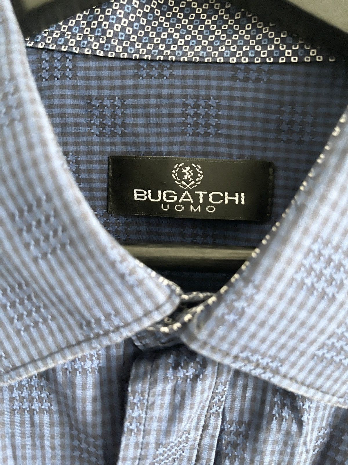 BUGATCHI STEAL! 2000s Bugatchi Blue Flannel Shirt Size US XXL / EU 58 / 5 - 6 Thumbnail