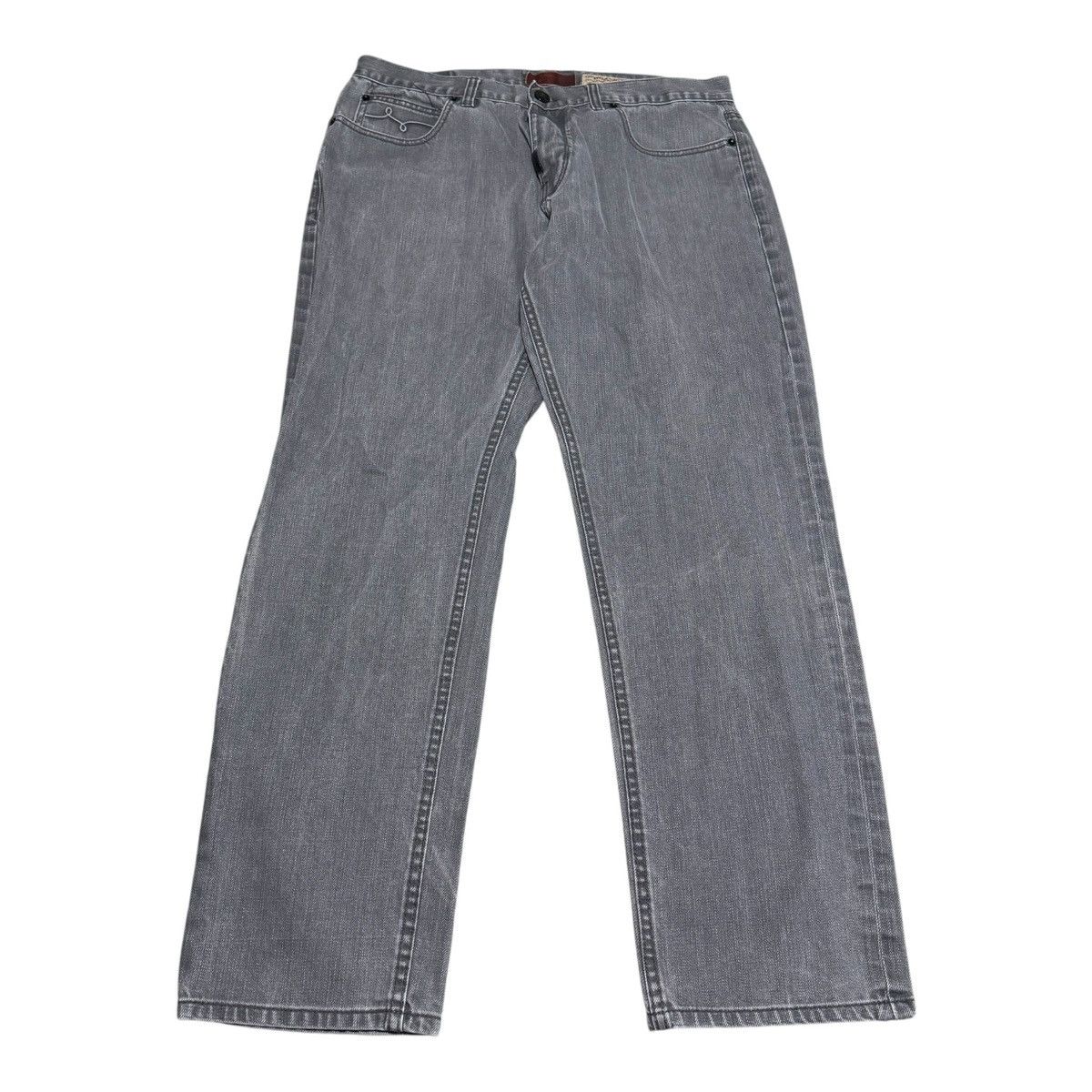 LRG LRG Gray Light Wash Cotton Jeans Men’s 35x31 Size US 35 - 4 Thumbnail