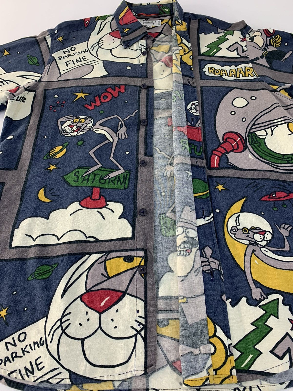 Jean Charles De Castelbajac Vintage Castelbajac X Pink Panther All Over Printed Italy Size US L / EU 52-54 / 3 - 4 Thumbnail