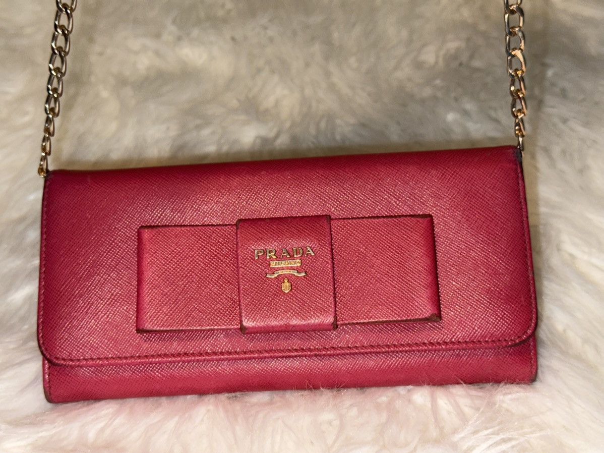 Prada Prada Pink Saffiano Long Wallet Size ONE SIZE - 13 Thumbnail