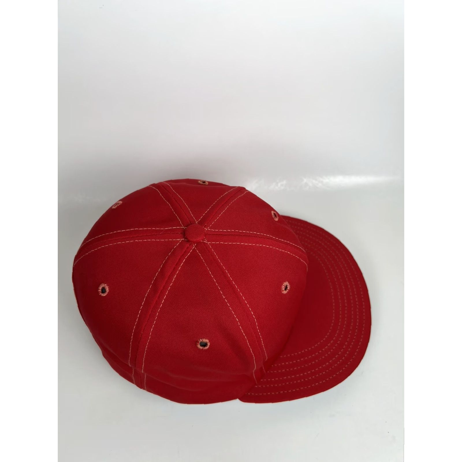 Vintage VINTAGE Red Snapback Hat Knit Stretch USA 90s Men One Size Adjustable Cap Size ONE SIZE - 6 Thumbnail
