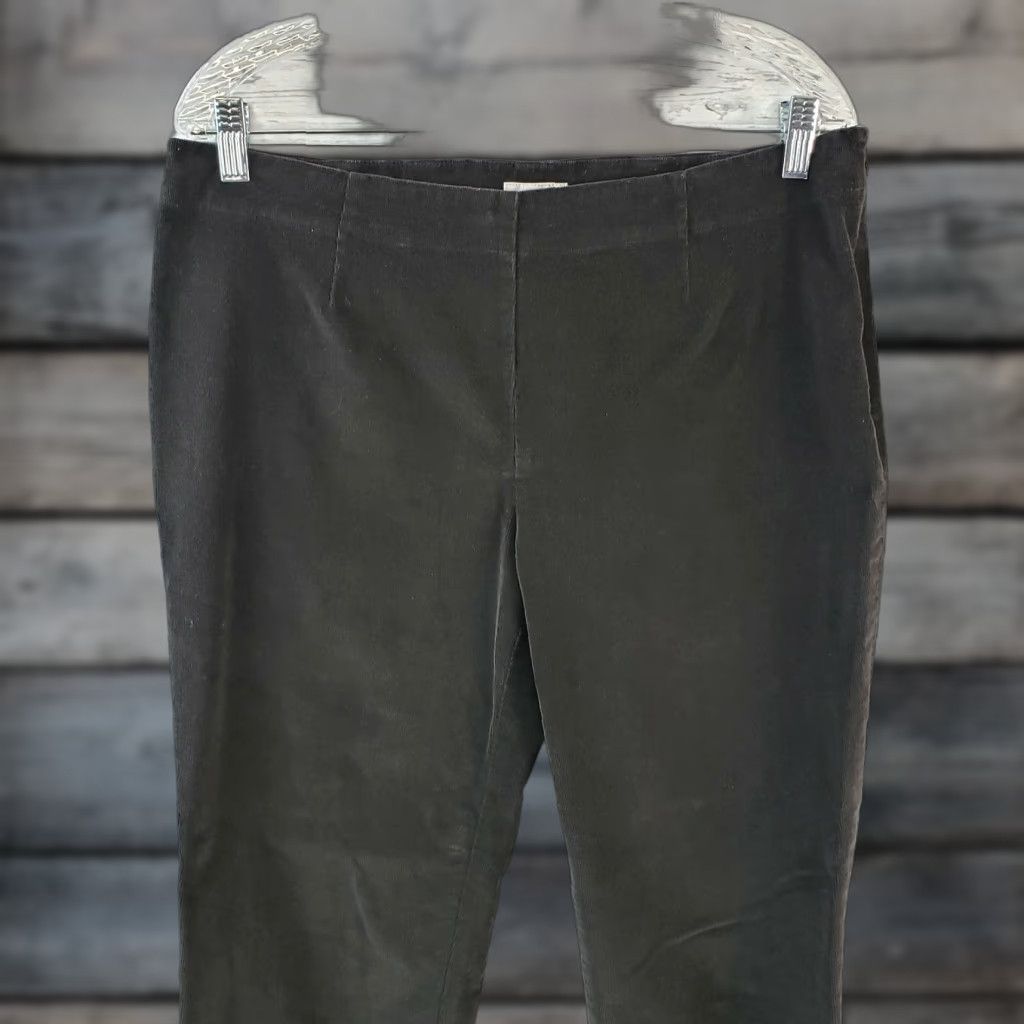 J. Jill J Jill Womens Corduroy Pants Sz 12 Gray Mid Rise Side Zip Cotton Blend Pants Women 12 Gray Corduroy Vintage No Size 34" / US 12 / IT 48 - 1 Thumbnail