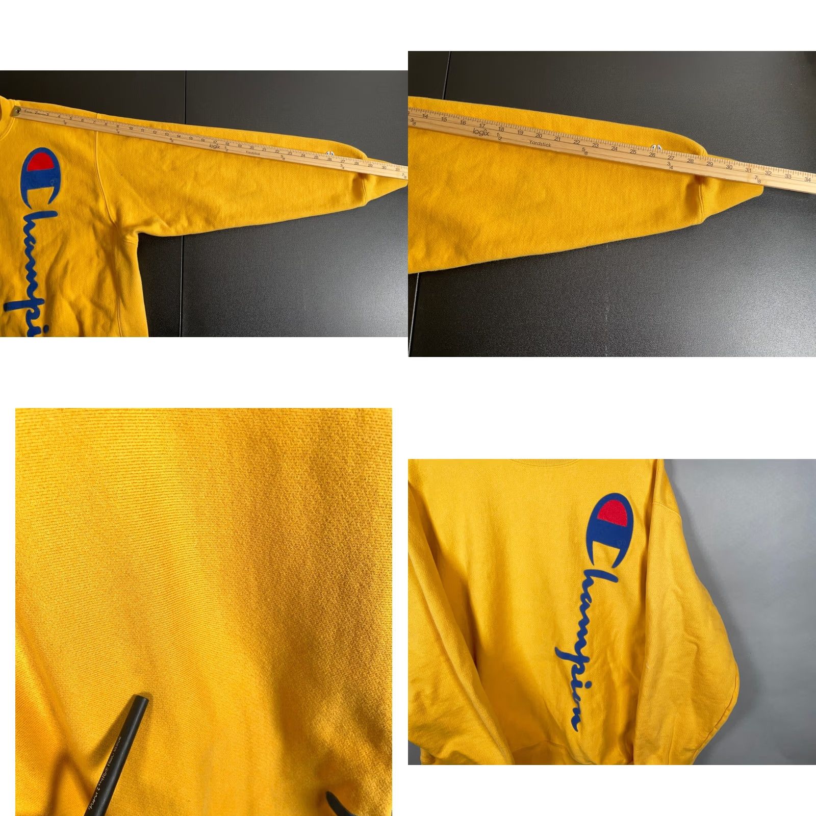 Champion Champion Sweatshirt 2XL Yellow Graphic Print Reverse Weave Crew Neck Heavyweight Men’s Pullover Size US XXL / EU 58 / 5 - 8 Thumbnail