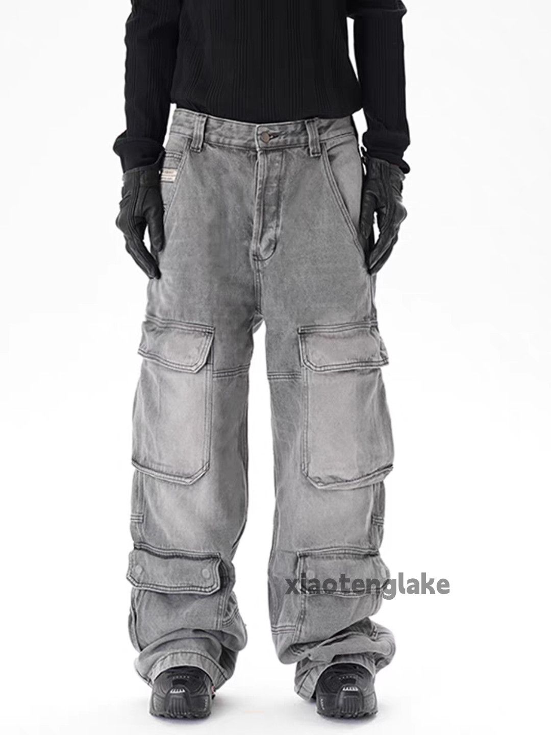 Jean Unisex outdoor utility military tactical flared baggy jeans Size US 36 / EU 52 - 1 Thumbnail