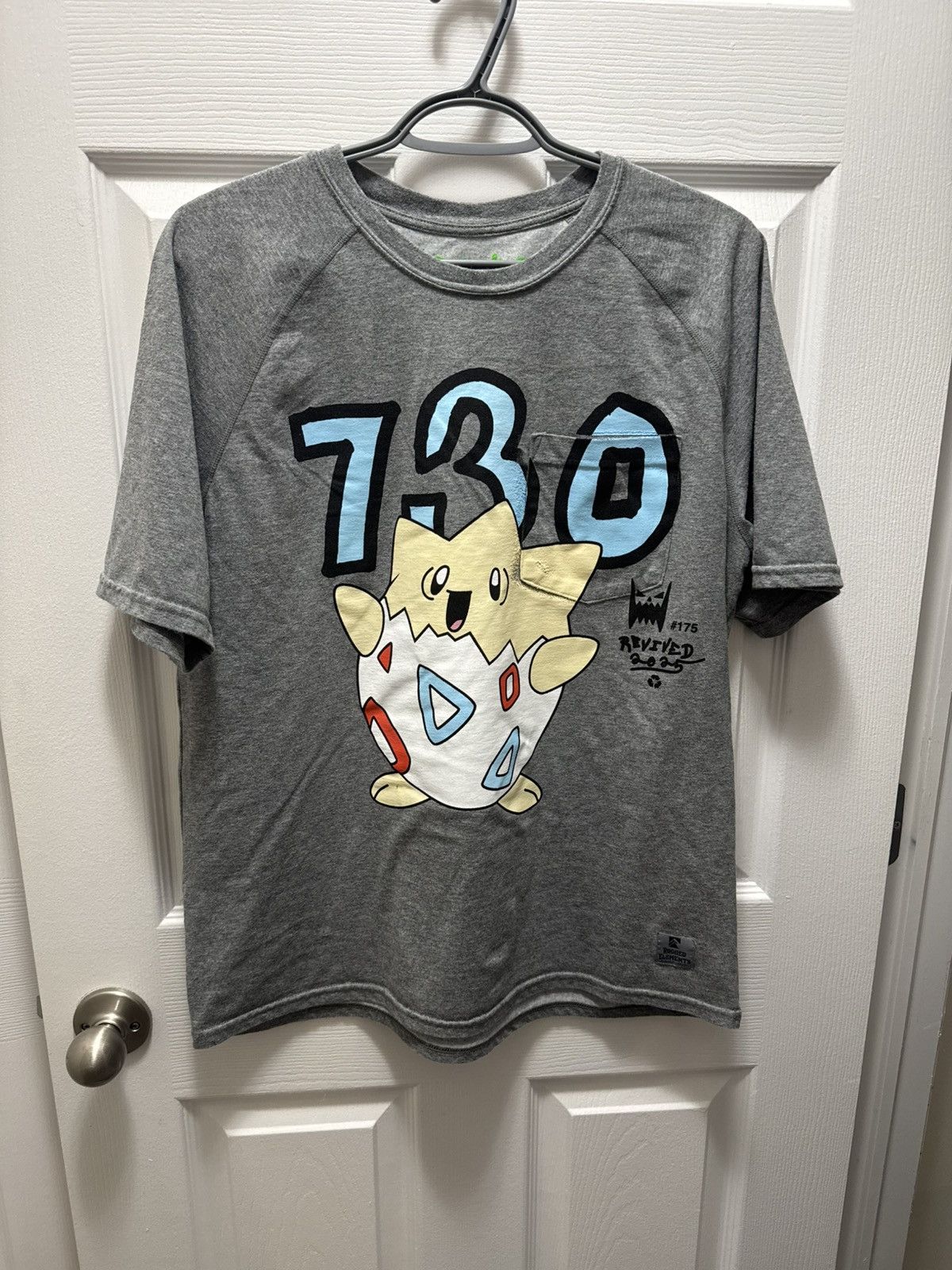 Asspizza AssPizza 730 Pokemon Gen 2 Togepi #175 Grey Shirt Pocket Size US L / EU 52-54 / 3 - 5 Thumbnail