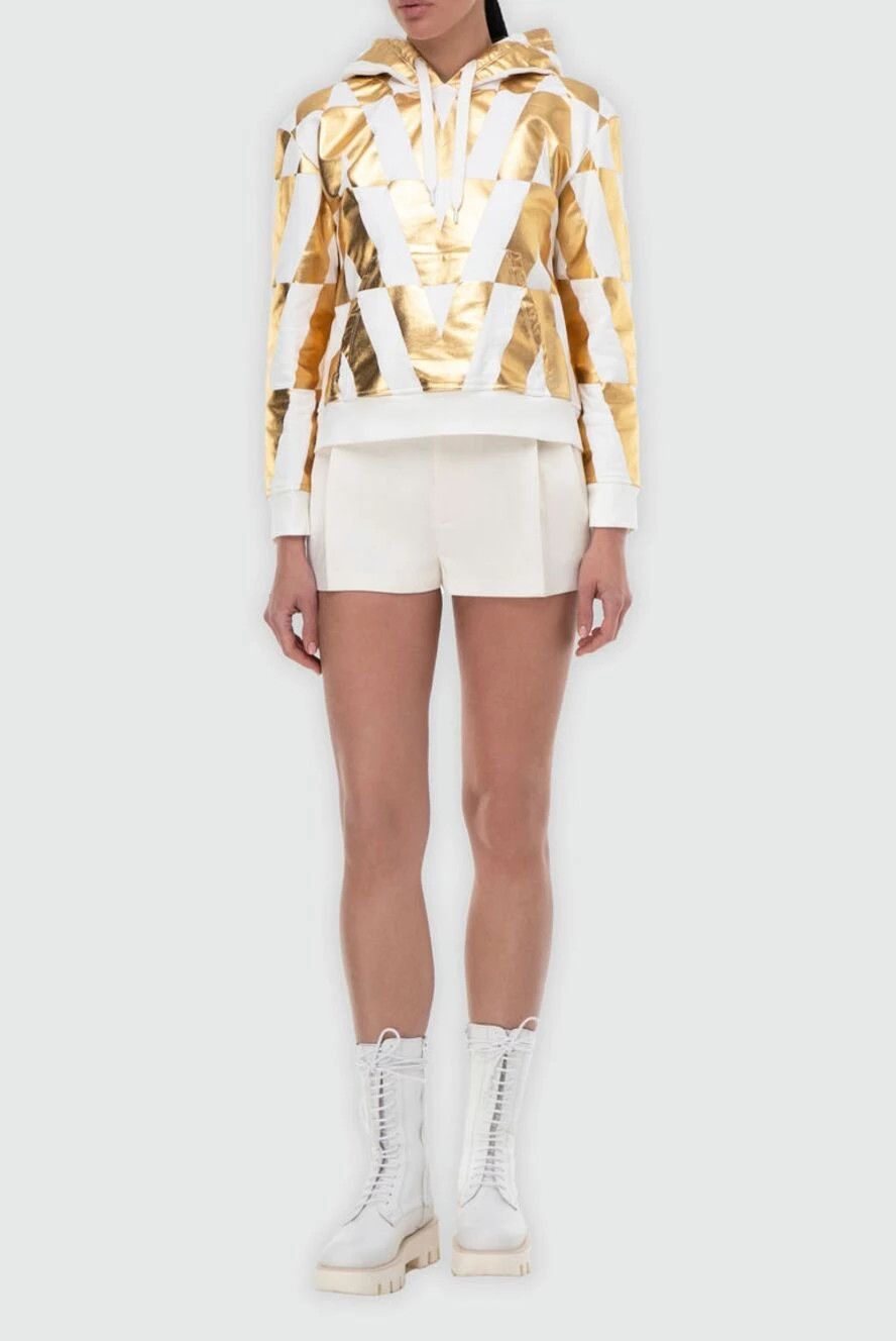 Valentino o1y0326 Hoodie in Gold/White Size XS / US 0-2 / IT 36-38 - 5 Thumbnail