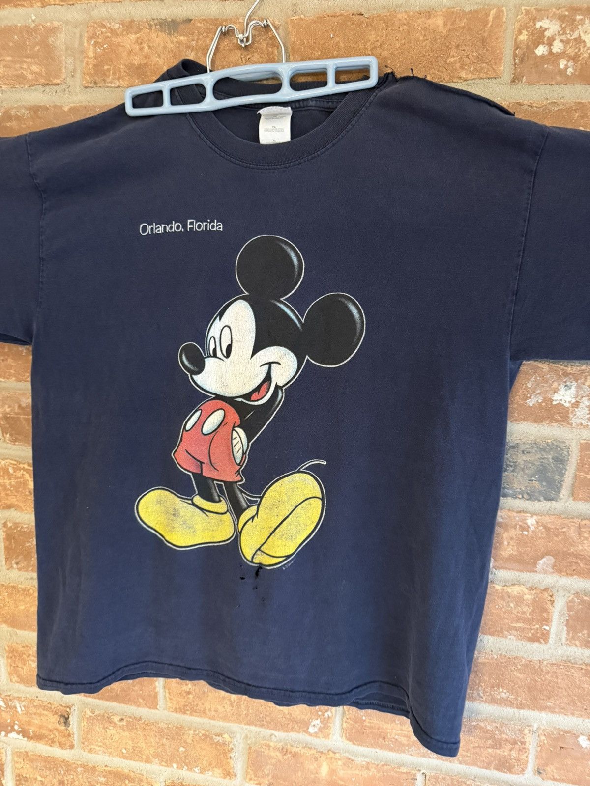 Disney 🔥Vintage/Distressed Mickey Mouse Orlando T Shirt🔥 Size US XL / EU 56 / 4 - 3 Thumbnail