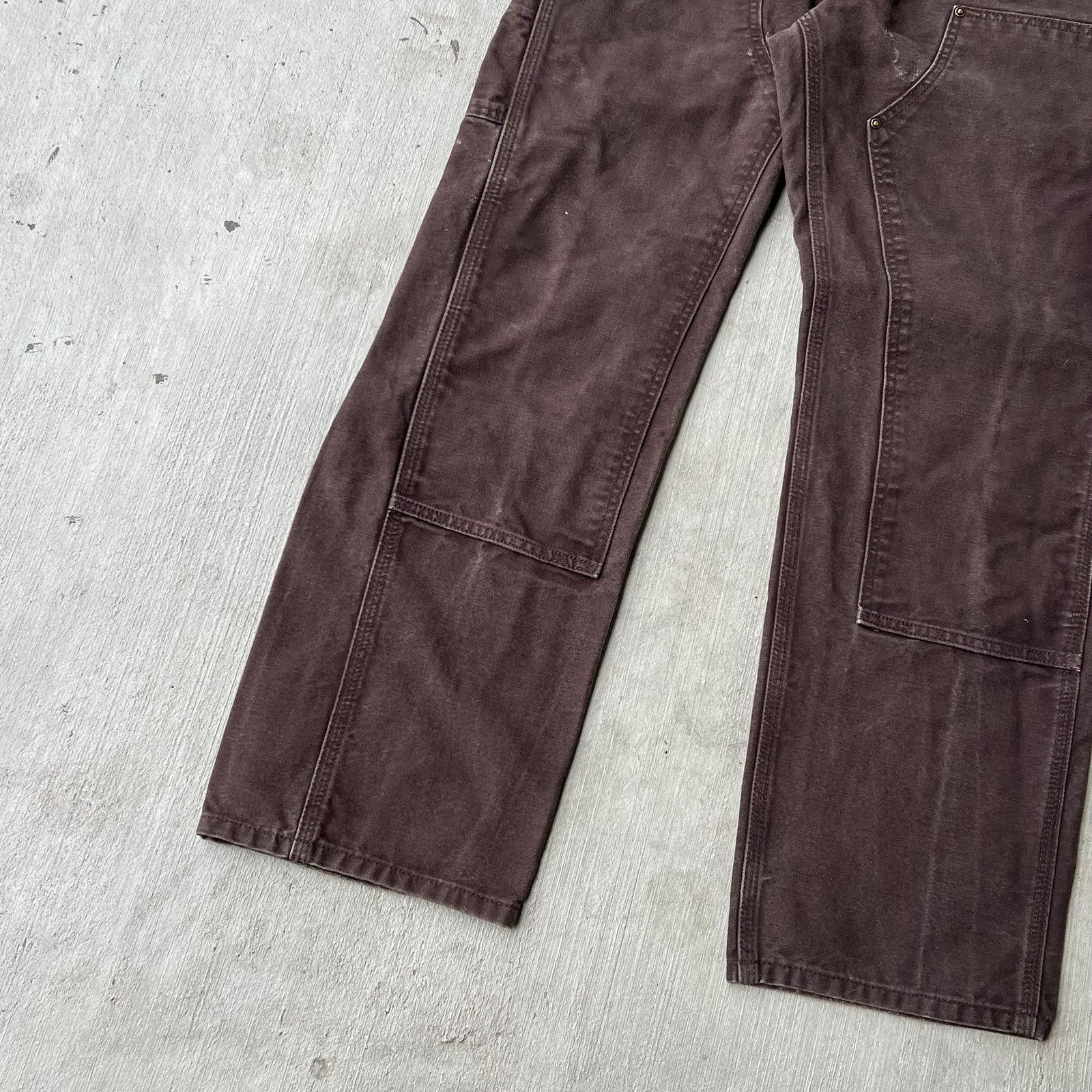 Carhartt × Vintage Carhartt brown double knee work wear carpenter pants Size US 31 - 4 Thumbnail