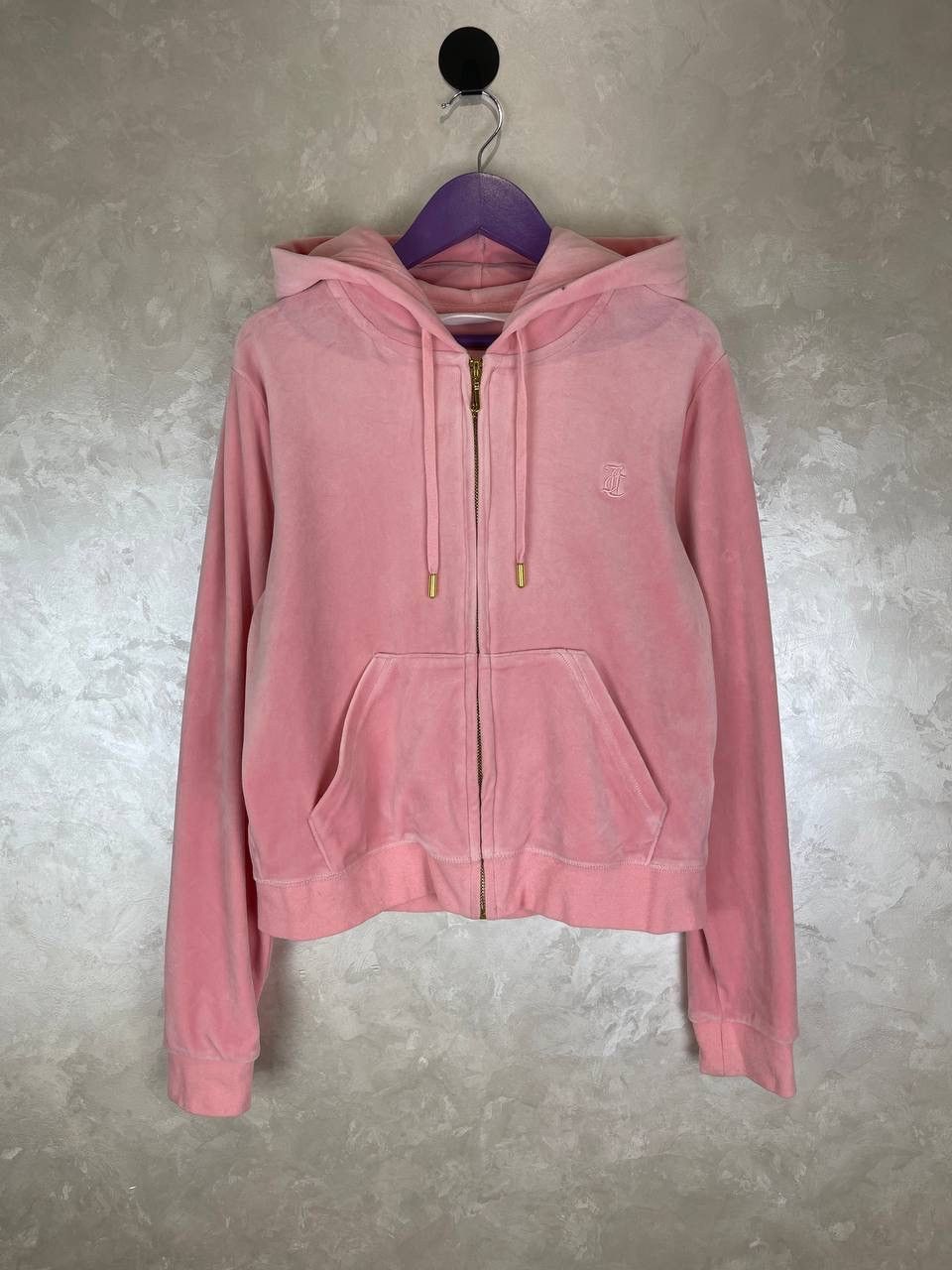 Juicy Couture Juicy Couture Velour Hoodie Pink Zip Up Polyester M Size M / US 6-8 / IT 42-44 - 1 Thumbnail