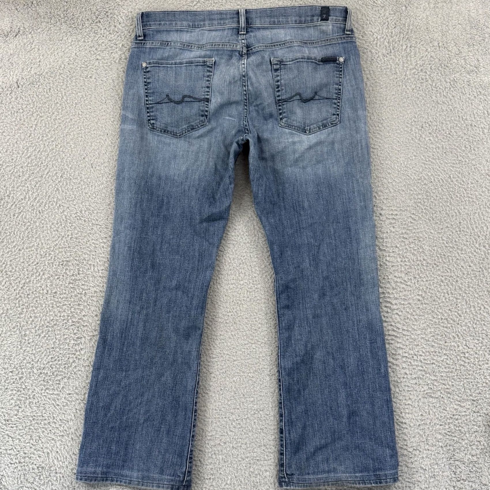 7 For All Mankind 7 For All Mankind Jeans Bootcut Mens 34x31 Blue Denim Stretch 5-Pocket City USA Size US 34 / EU 50 - 6 Thumbnail