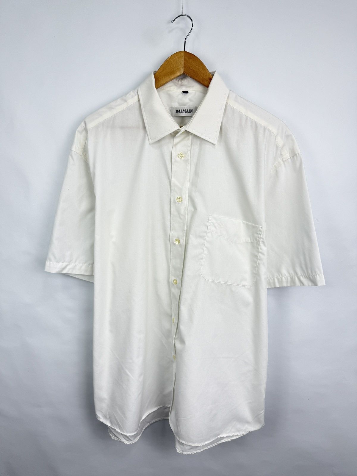 Balmain 🇫🇷 Vintage 90s Balmain Luxury Shirt Retro Rare Size US XL / EU 56 / 4 - 3 Thumbnail
