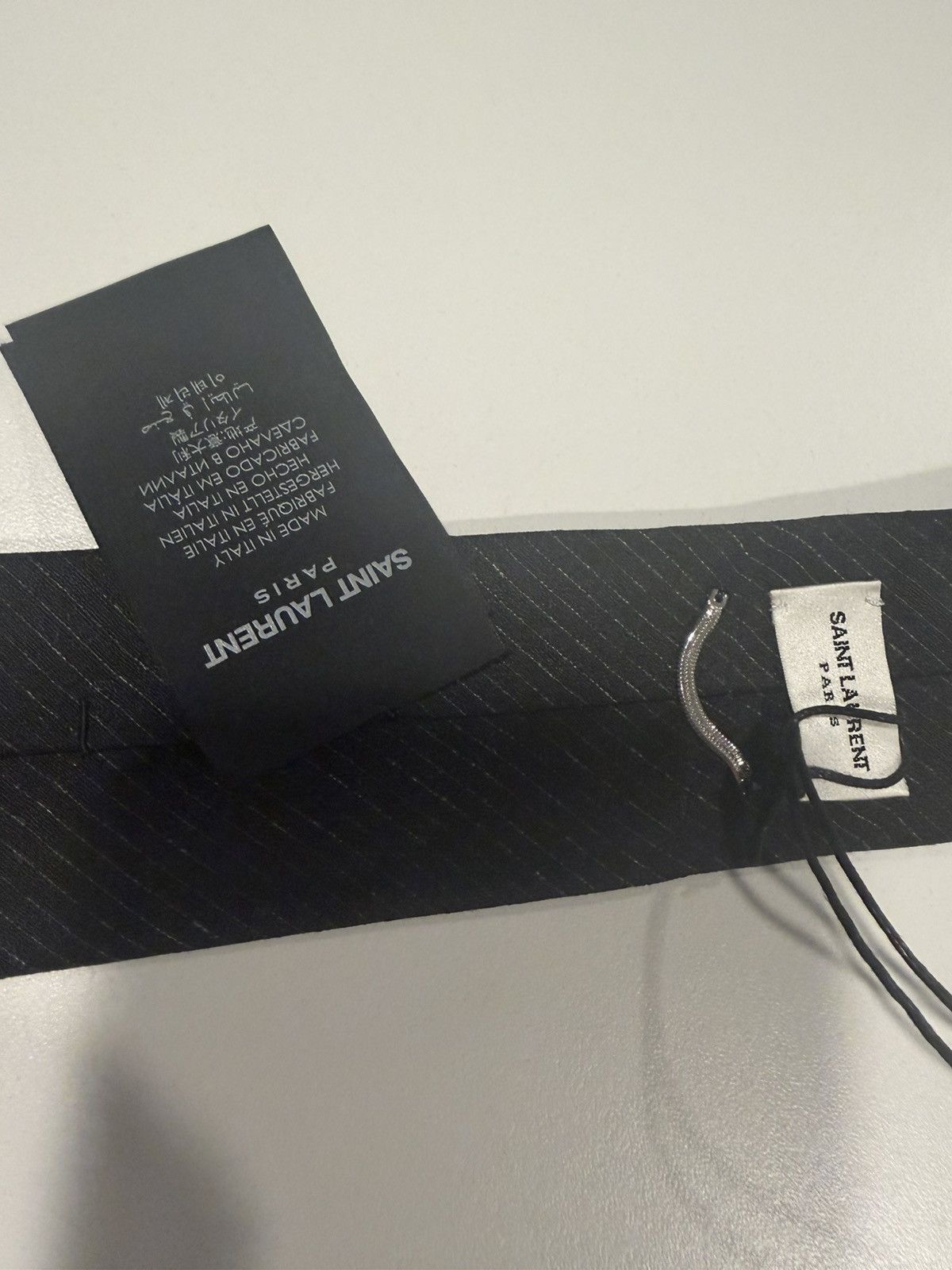 Saint Laurent Paris Saint Laurent mens skinny tie. Size ONE SIZE - 4 Thumbnail