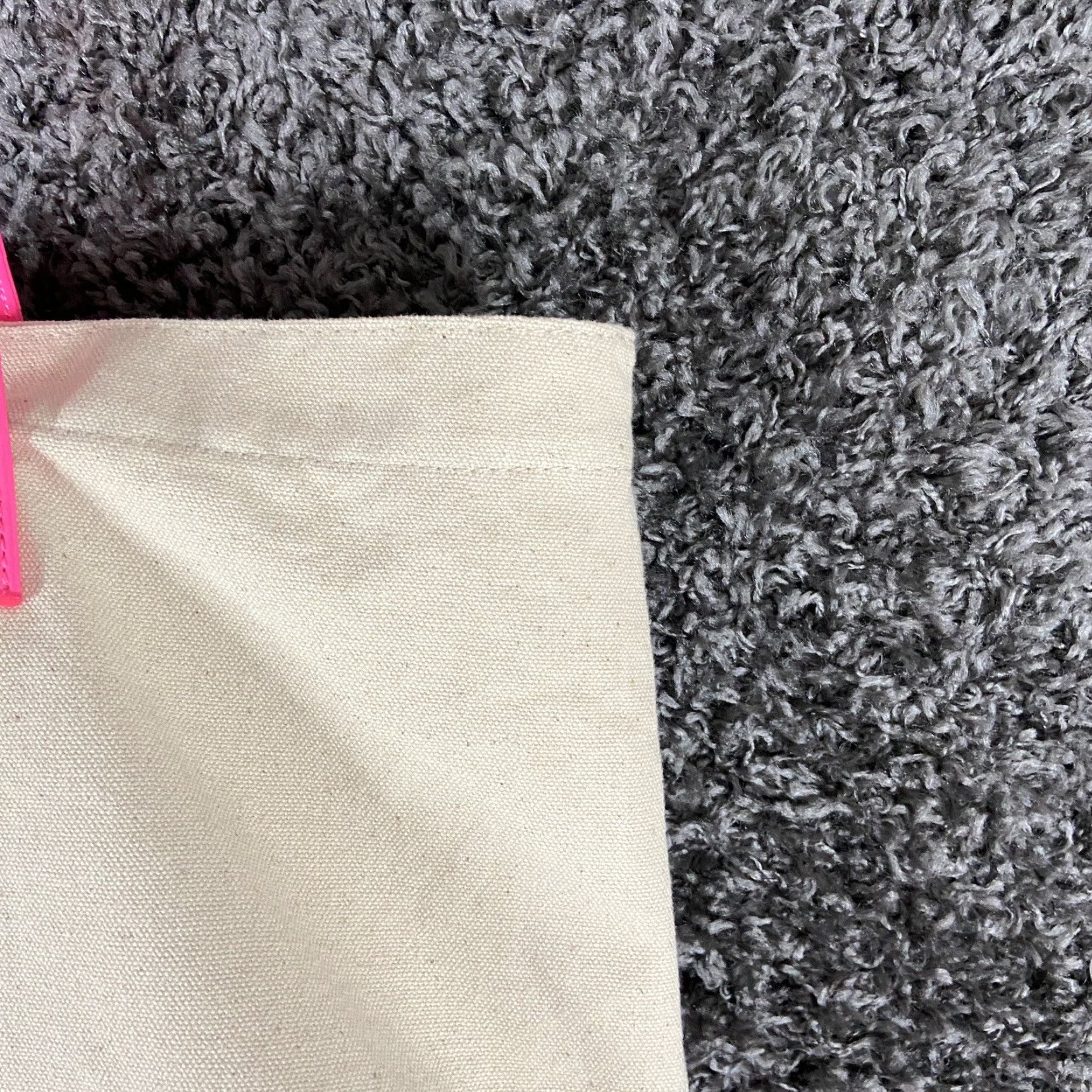 Victoria's Secret VINTAGE Victoria's Secret Tote Bag Canvas Pink Beige Women's Tote Bag Purse Adult Women Pink Beige Short Strap Overn? Size ONE SIZE - 4 Thumbnail