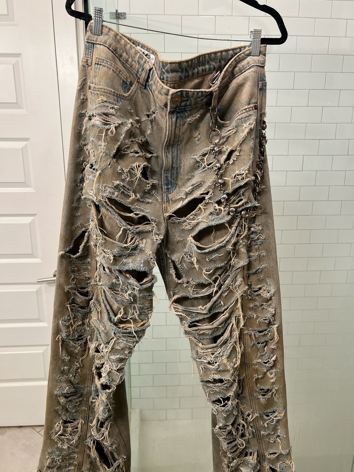 Other 1/1 DIRE NEED STUDIO OIL RIP DENIM Size US 32 / EU 48 - 2 Thumbnail