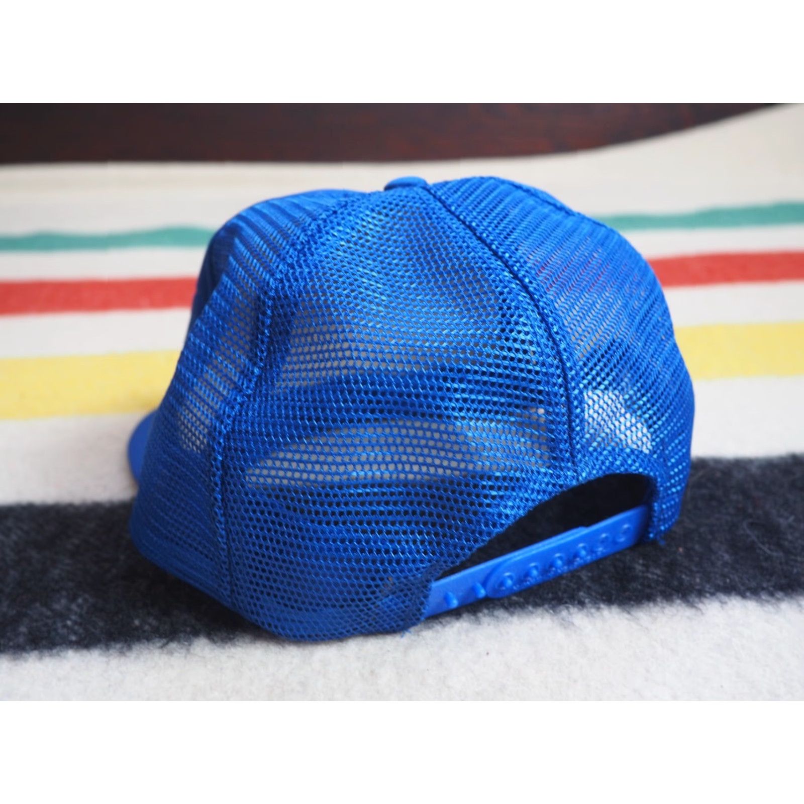 Vintage VTG 80s 90s Hawaiian Headwear Lei'd Blue Surf Joke Beach Trucker Snapback Hat Size ONE SIZE - 4 Thumbnail