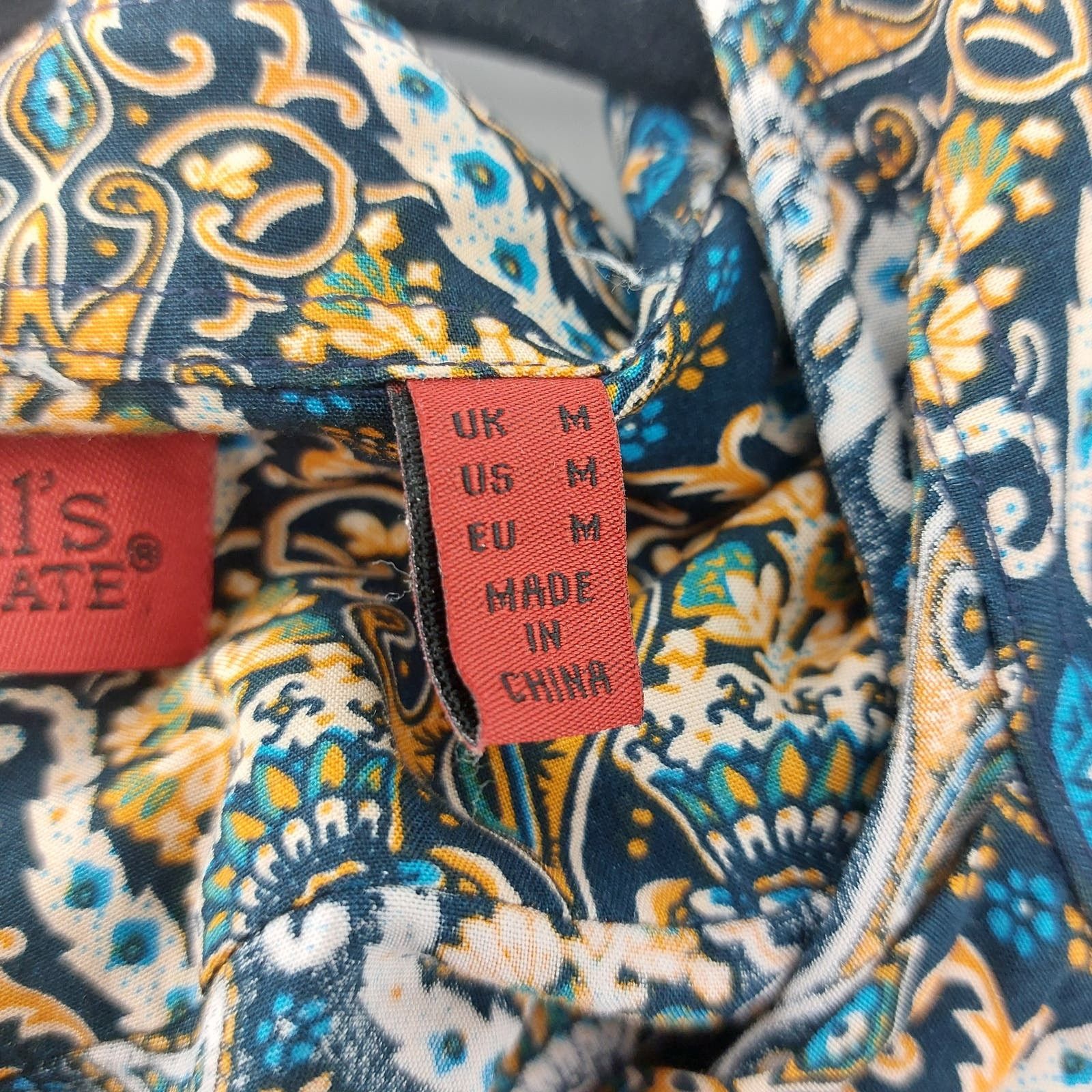 Other Devil's Advocate Paisley Blue Tan Long Sleeve Button Down M Size M / US 6-8 / IT 42-44 - 4 Thumbnail