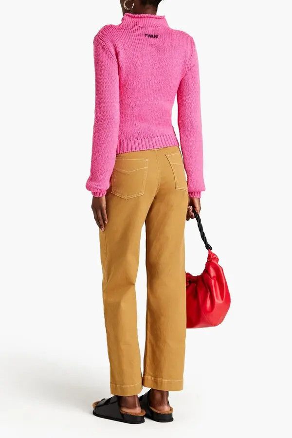 Marni o1y1125 Mockneck Sweater in Fuchsia Size M / US 6-8 / IT 42-44 - 3 Thumbnail