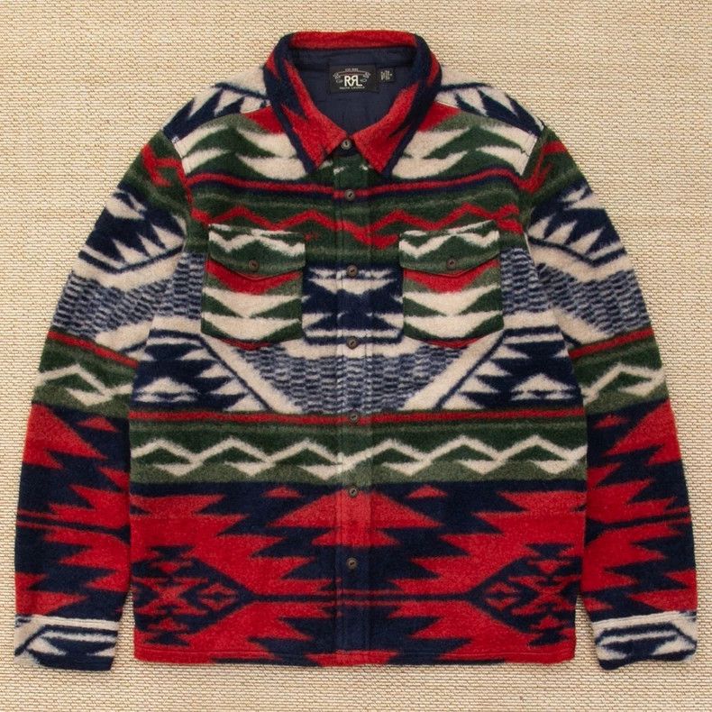 RRL Ralph Lauren RRL Ralph Lauren Wool fleece Navajo shirt jacket Size US L / EU 52-54 / 3 - 1 Thumbnail