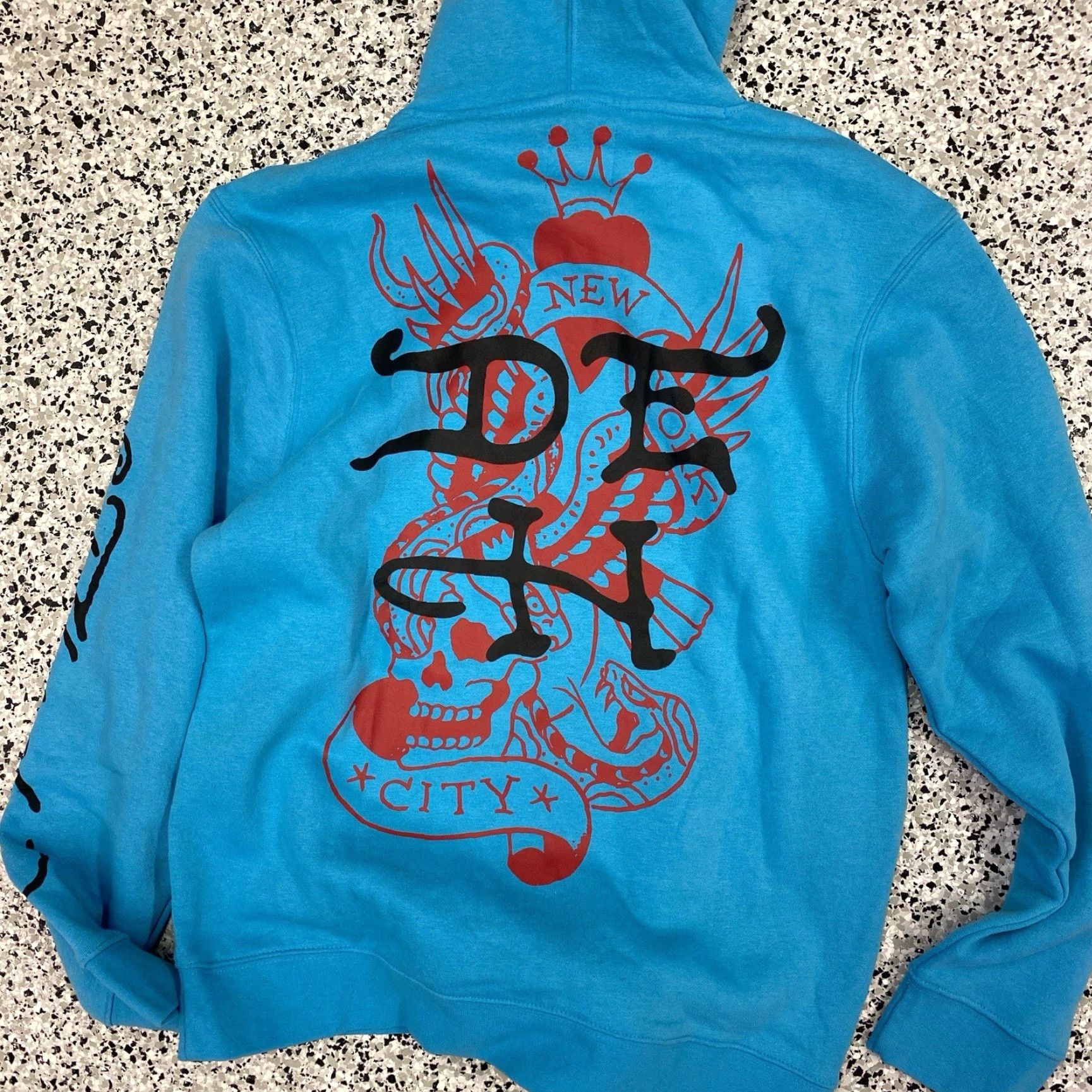 Ed Hardy Ed Hardy Hoodie Mens Medium Blue Skull Flames Tattoo Pullover Sweatshirt NWT Size US M / EU 48-50 / 2 - 7 Thumbnail