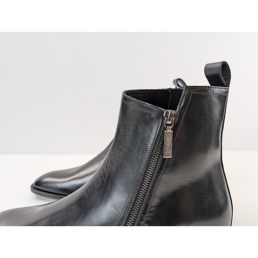 Saint Laurent Paris o1rshd1 Leather Shezan Wyatt 30 Chelsea Boots in Nero Size US 10.5 / EU 43-44 - 12 Thumbnail