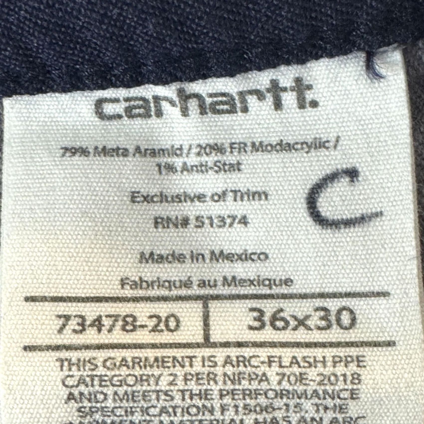 Carhartt Carhartt FR Work Pants Mens 36x31 Navy Arc Flash CAT2 Flame Resistant Utility Pants Size US 36 / EU 52 - 7 Thumbnail