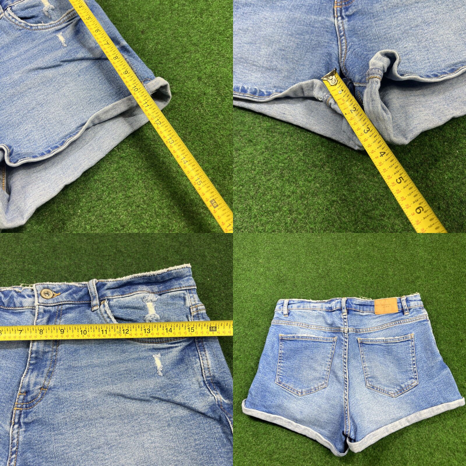 Zara ZARA High Waisted Light to Medium Wash Jean Shorts Women's Size 10 Size 32" / US 10 / IT 46 - 8 Thumbnail
