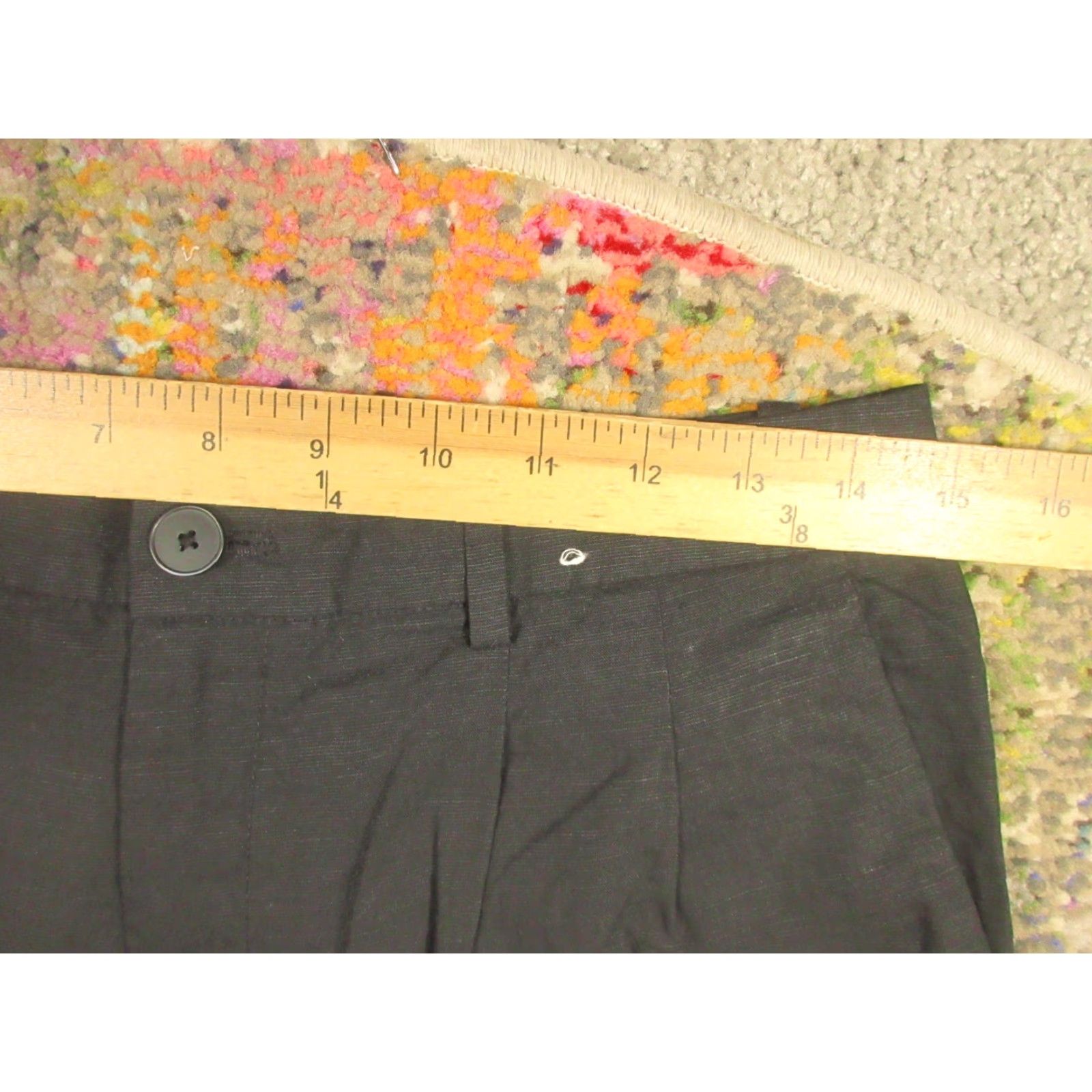 Uniqlo Uniqlo Linen Blend Dress Pants Womens M Black Wide Leg Pockets Office Retro EUC Size 32" / US 10 / IT 46 - 5 Thumbnail