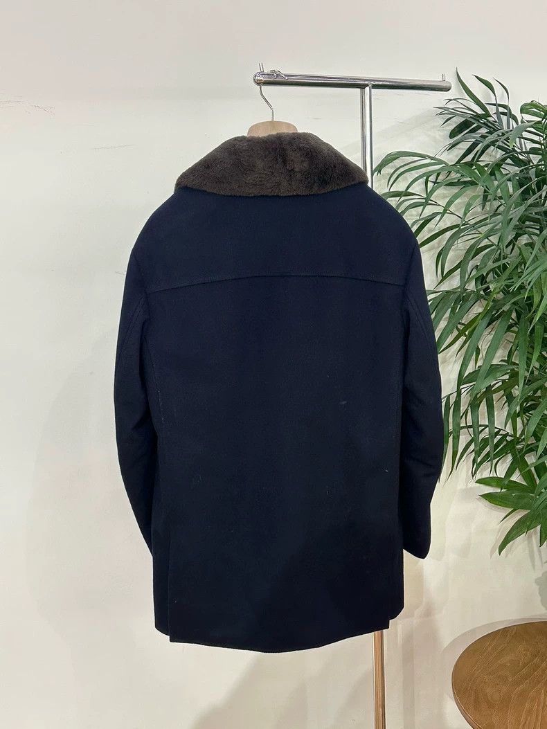 Loro Piana LORO PIANA Men's suede beaver fur cashmere jacket Size US XS / EU 42 / 0 - 4 Thumbnail