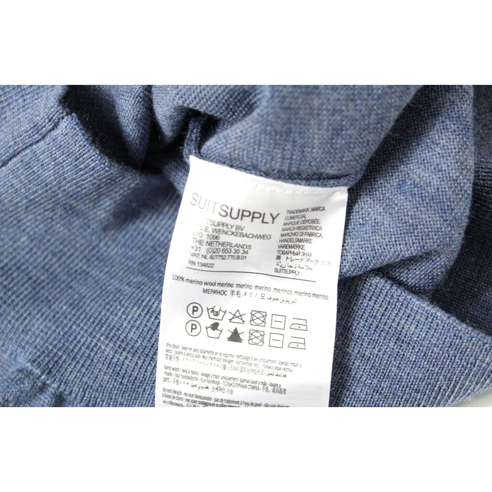 Suitsupply Suitsupply Jumper Men's SMALL Pullover Crew Neck Merino Wool Melange Blue Shirt Mens Small Pullover Crew Neck Merino Wool Melange Size US S / EU 44-46 / 1 - 5 Thumbnail