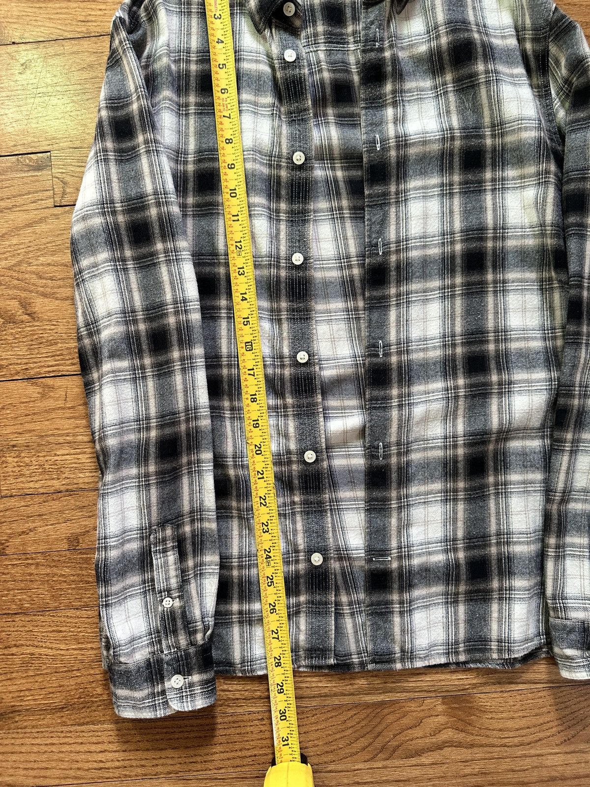 Allsaints All Saints Black / White Flannel Shirt Size US M / EU 48-50 / 2 - 3 Thumbnail