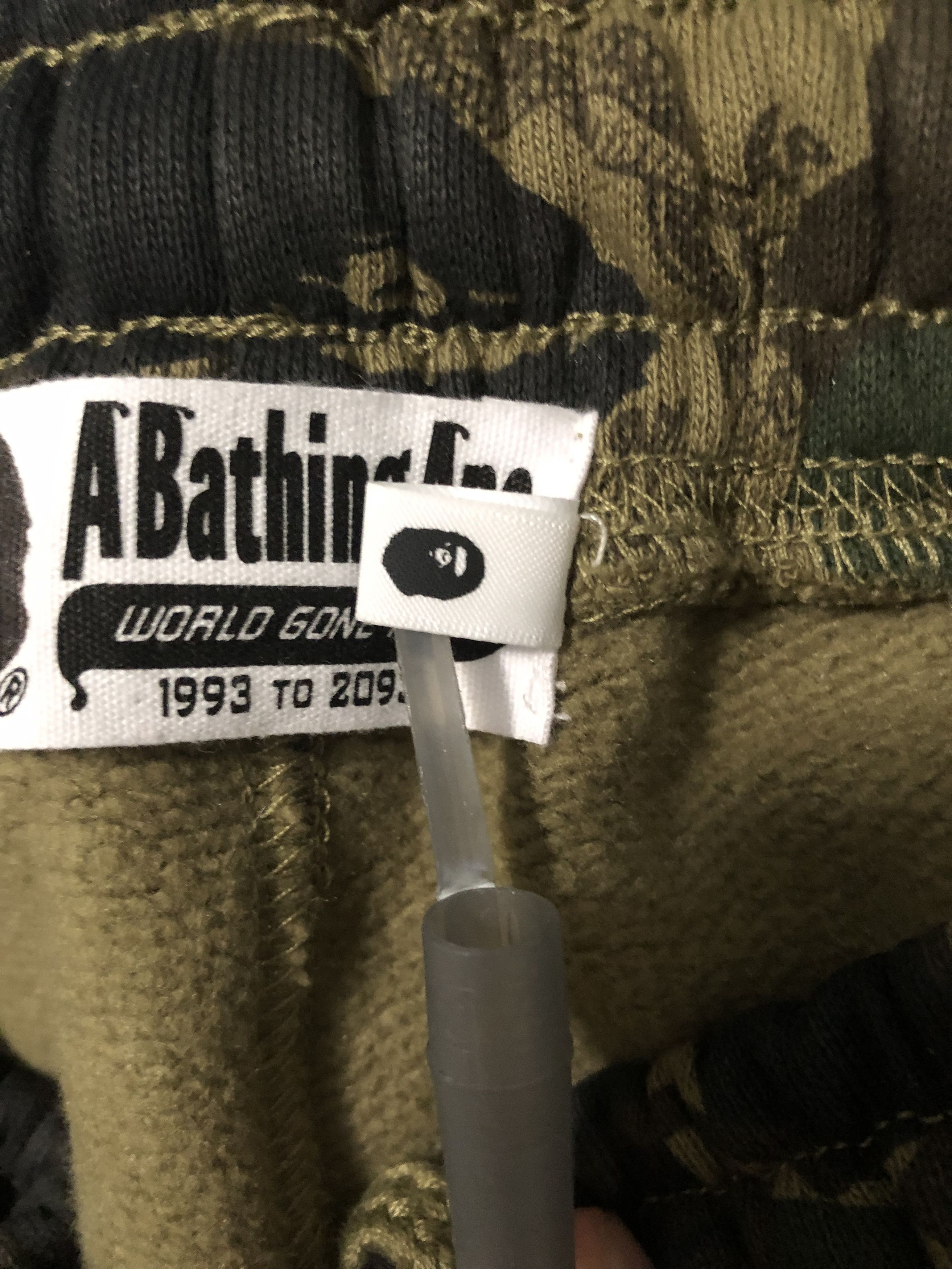Bape Bape x Clot 1st Camo Logo Sweatpants (Olive) RELAXED FIT Size US 32 / EU 48 - 6 Thumbnail