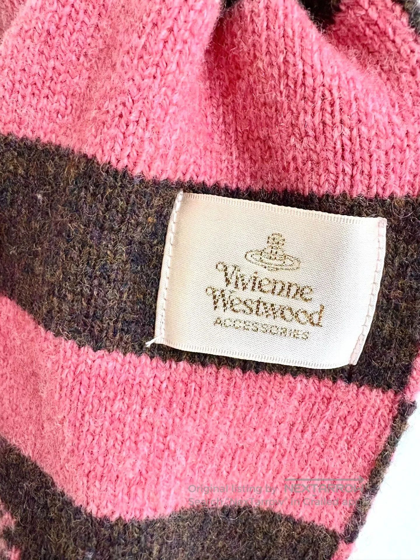 Vivienne Westwood vivienne westwood pink striped pompom scarf. Size ONE SIZE - 4 Thumbnail