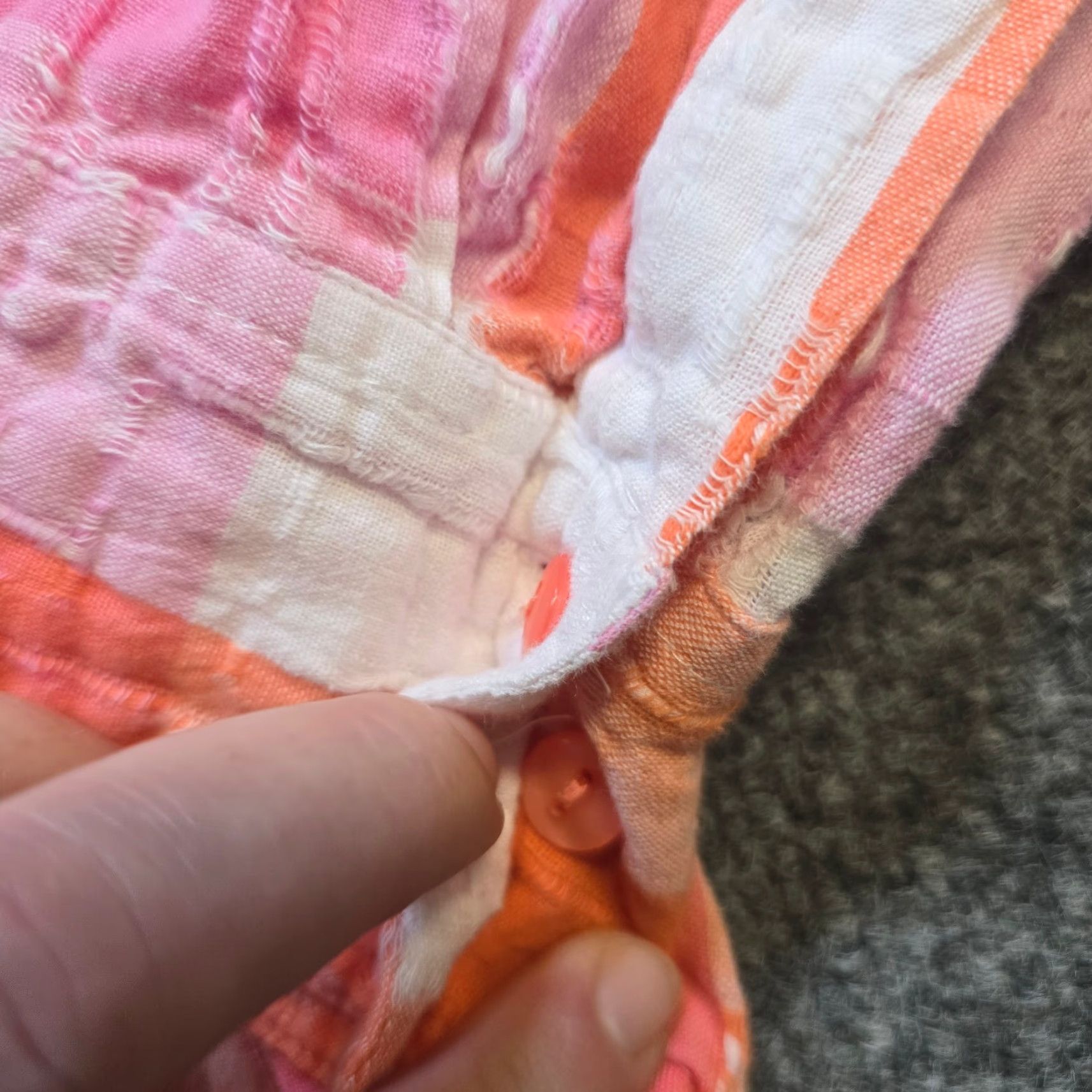 Vintage Vermont Country Store Top Womens S Orange Plaid Texture Button Casual Career Blouse (Lightweight) Size S / US 4 / IT 40 - 5 Thumbnail