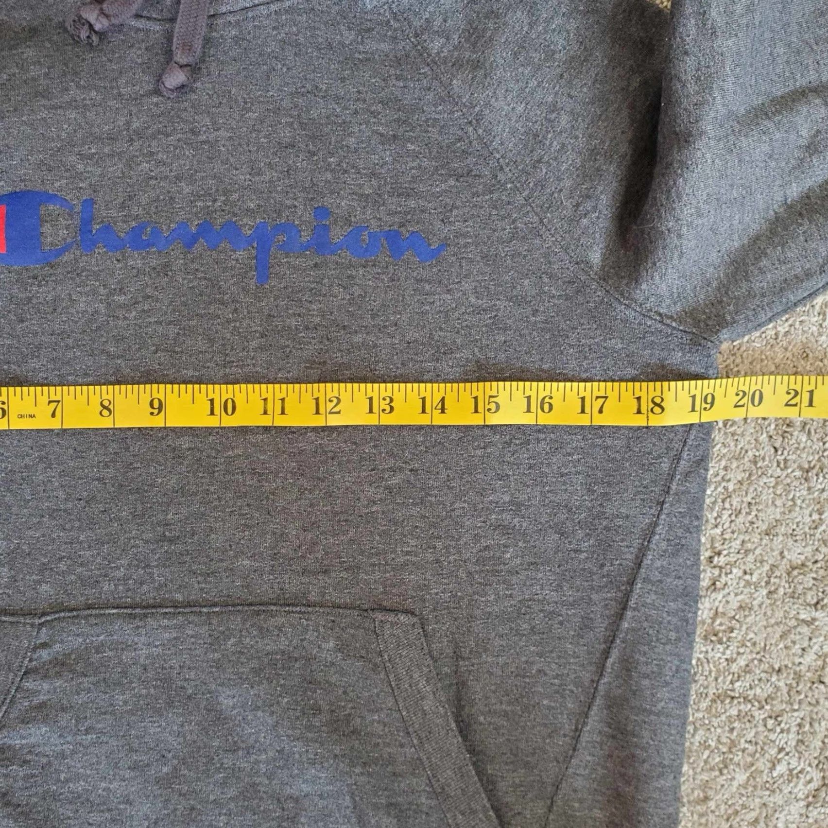 Champion VINTAGE Champion Hoodie Warmup Sweatshirt Hoodie Men’s XS Heathered Grey Size US XS / EU 42 / 0 - 4 Thumbnail
