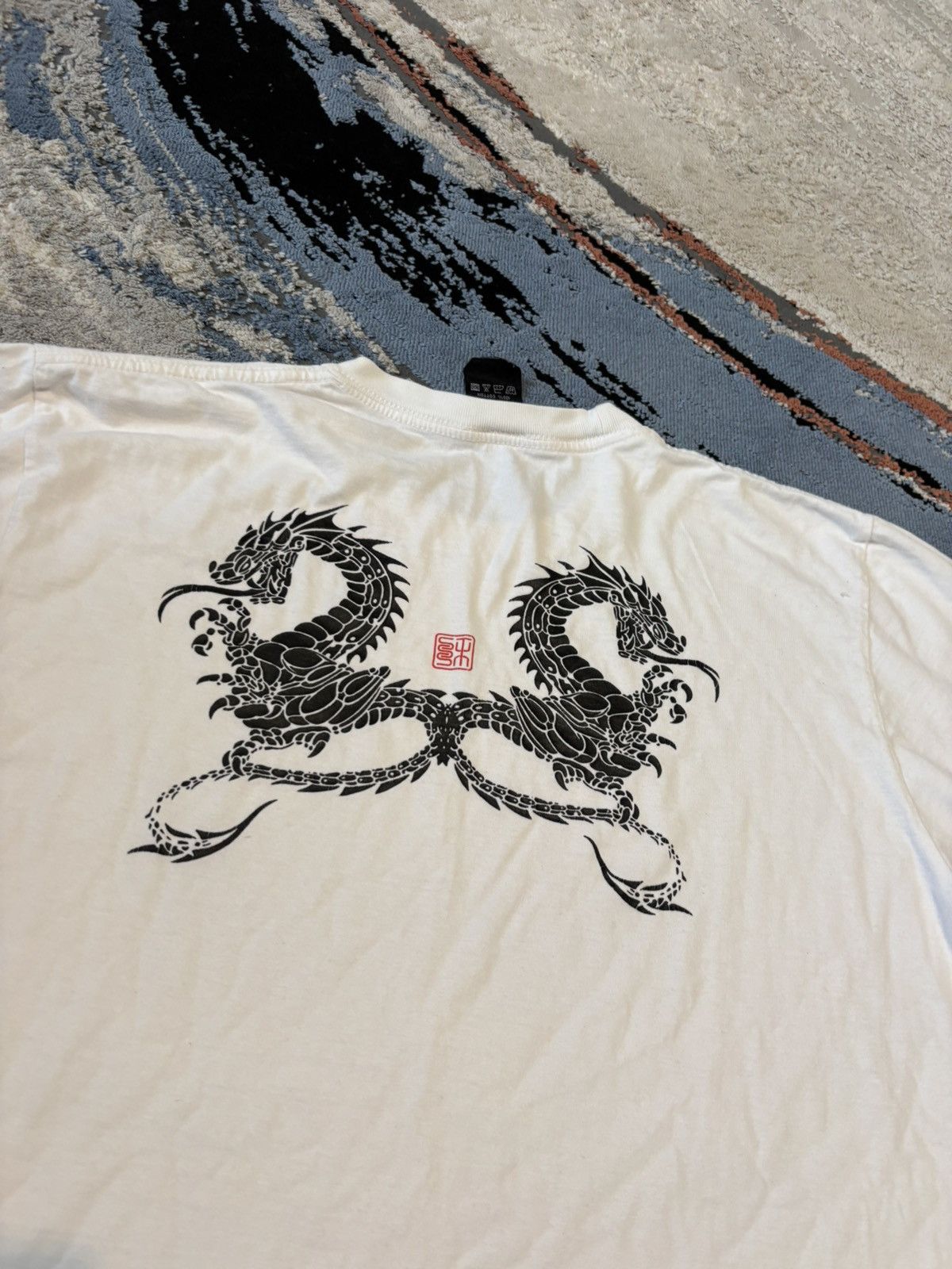 Stussy Stussy Outdoor white double dragons tshirt Size US M / EU 48-50 / 2 - 2 Thumbnail